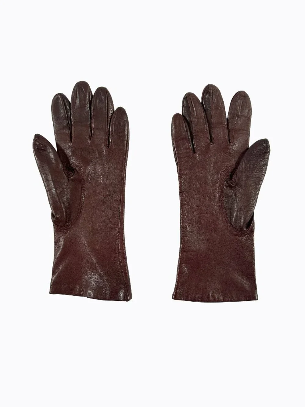 Vtg Fownes Chocolate Brown Leather Gloves 7 Antron Lined Academia Preppy Luxury